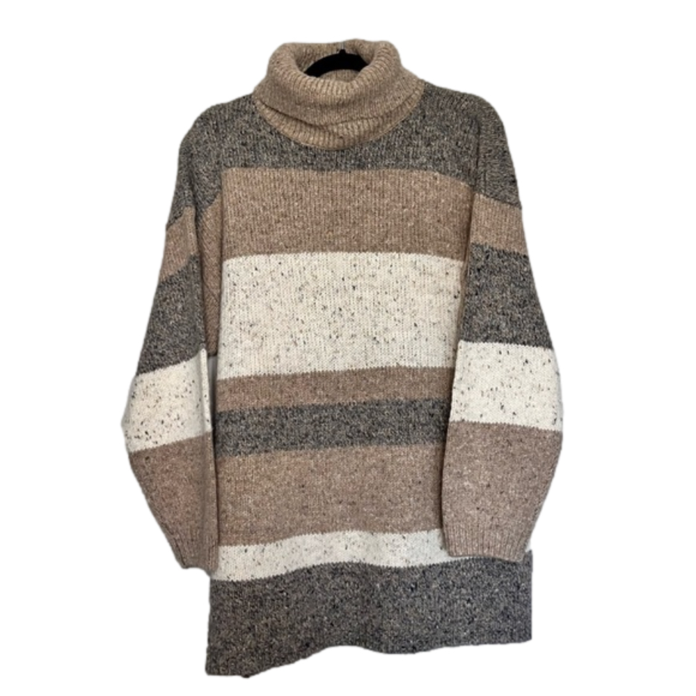 La Sweaterie Women’s Size Large Chunky Wool Blend Oversized Turtleneck Sweater